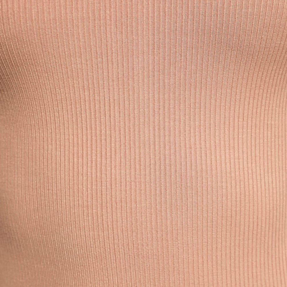 NWT Lulu’s Tan Ribbed Bodycon Mini Dress Adjustable Spaghetti Straps - M - Picture 3 of 5